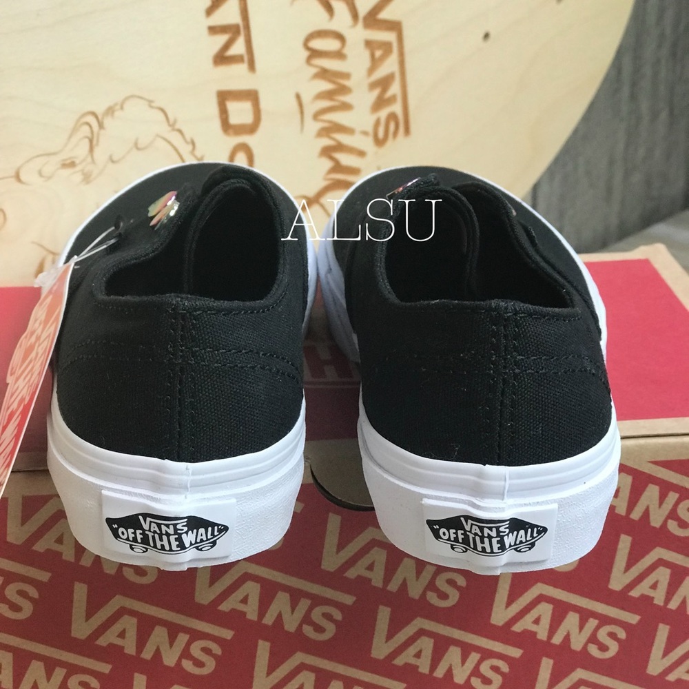 VANS Authentic Gore Rainbow🌈Eyelet Black Kid’s - Picture 5 of 7